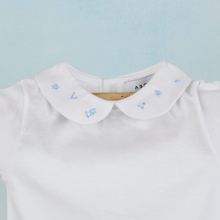 Carica l'immagine nel visualizzatore di Gallery, Body maniche corte | Fiorellini azzurri