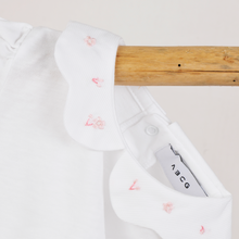 Carica l'immagine nel visualizzatore di Gallery, Body maniche corte | Fiorellini rosa