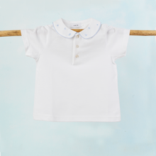 Carica l'immagine nel visualizzatore di Gallery, Polo maniche corte | Fiorellini azzurri